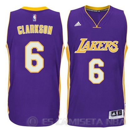 Camiseta Clarkson #6 Los Angeles Lakers Purpura - Haga un click en la imagen para cerrar